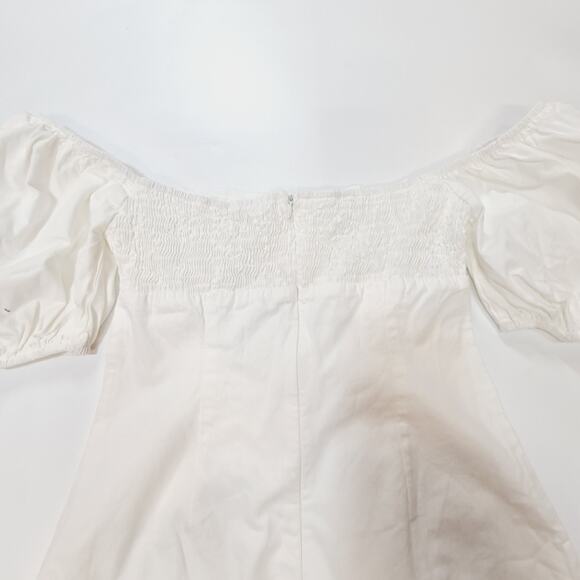 MORE TO COME Amora Bow Mini Dress in White Small - Picture 8 of 11